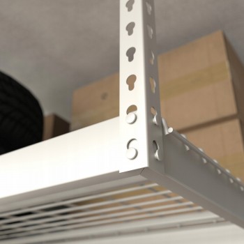 Półka garażowa sufitowa metalowa 60x120 - PGF 2 - biała