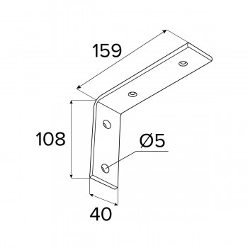 Wspornik do półki podpora czarna - WFA Domax Home - 8