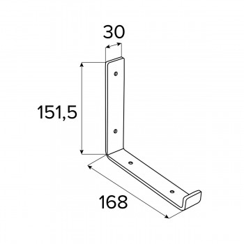 Wspornik do półki podpora czarna - WFJ Domax Home - 6