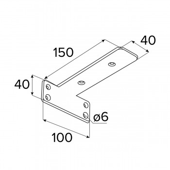 Wspornik do półki podpora czarna - WFP Domax Home - 9