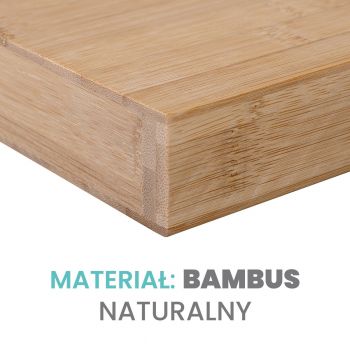 Półka ścienna drewniana bambus samowisząca 23cm - Luonto