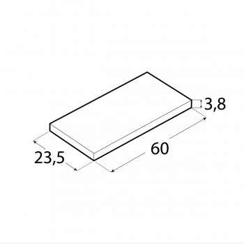 Półka ścienna drewniana paulowania samowisząca 60cm - Luonto