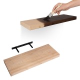 Półka ścienna drewniana bambus samowisząca 60cm - Luonto