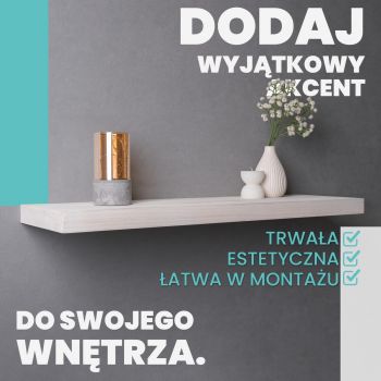 Półka ścienna drewniana paulowania samowisząca 80cm - Luonto