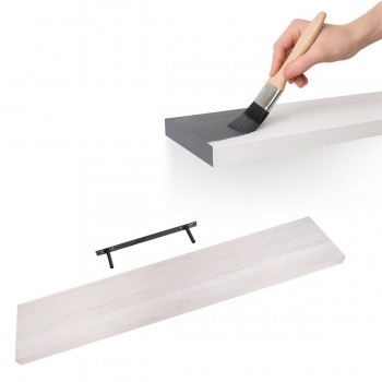 Półka ścienna drewniana paulowania samowisząca 118cm - Luonto