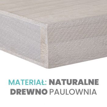Półka ścienna drewniana paulowania samowisząca 118cm - Luonto