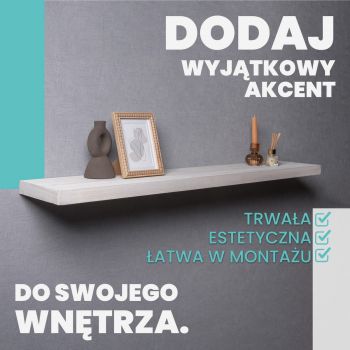 Półka ścienna drewniana paulowania samowisząca 118cm - Luonto