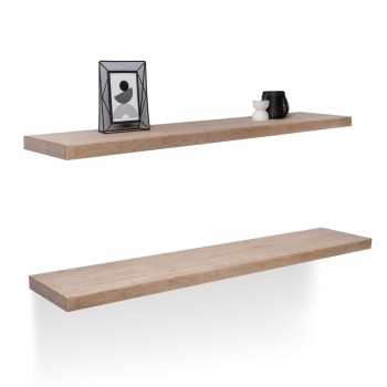 Półka ścienna drewniana bambus samowisząca 118cm - Luonto