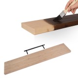 Półka ścienna drewniana bambus samowisząca 118cm - Luonto