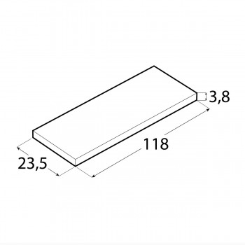 Półka ścienna drewniana bambus samowisząca 118cm - Luonto