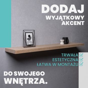 Półka ścienna drewniana bambus samowisząca 118cm - Luonto