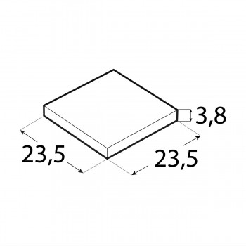 Półka ścienna fornir drewniana samowisząca 23cm - Viilu
