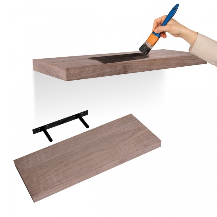 Półka ścienna fornir drewniana samowisząca 60cm - Viilu