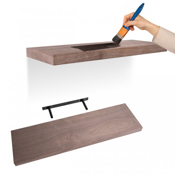 Półka ścienna fornir drewniana samowisząca 80cm - Viilu