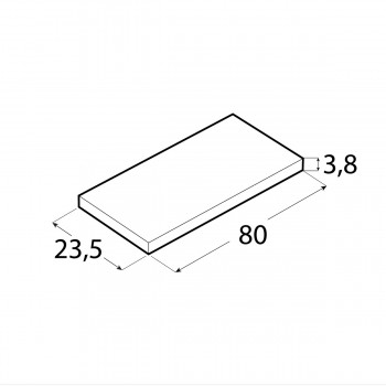 Półka ścienna fornir drewniana samowisząca 80cm - Viilu