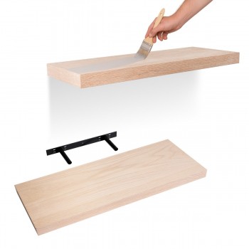 Półka ścienna fornir drewniana samowisząca 80cm - Viilu