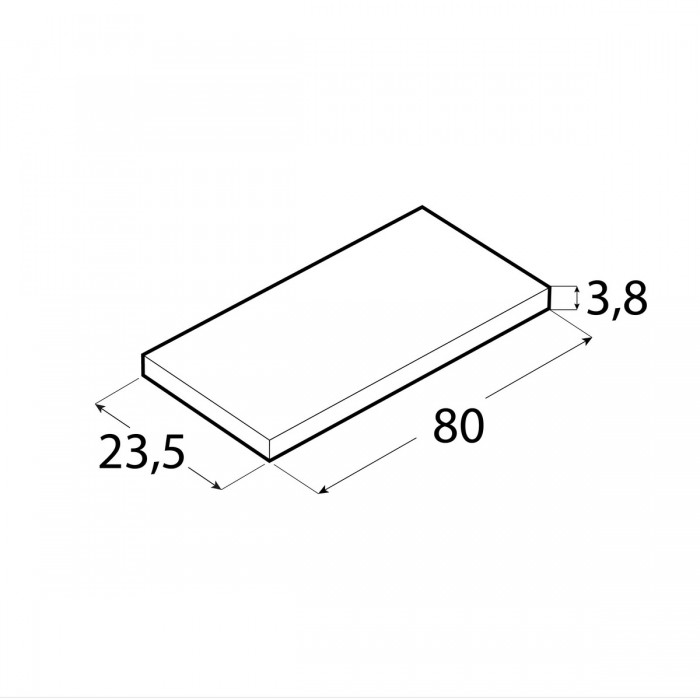 Półka ścienna fornir drewniana samowisząca 80cm - Viilu