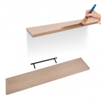 Półka ścienna fornir drewniana samowisząca 118cm - Viilu