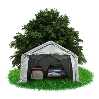 Namiot garażowy PE 400x800x305 szary - NG 5