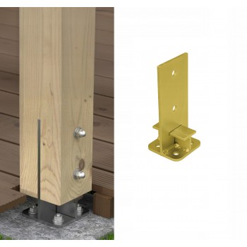 Podstawa słupa - przykręcana do betonu PUW - żółta