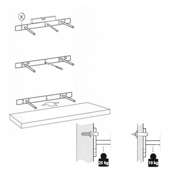 Półka ścienna samowisząca - FS wisząca 235x235