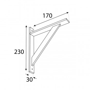 Wspornik półki drewniany sosnowy - WDW - 2 szt Velano - 2