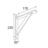 Wspornik półki drewniany sosnowy - WDW - 2 szt Velano - 2