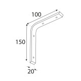 Wspornik półki drewniany - WDGL - 2 szt Velano - 4