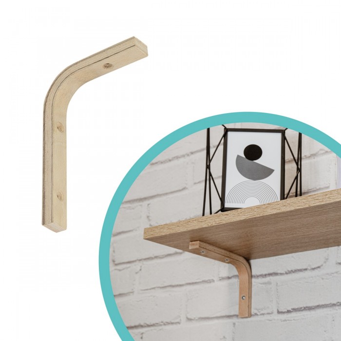 Wspornik półki drewniany - WDGL - 2 szt Velano - 1