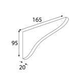 Wspornik półki drewniany - WDP - 2 szt Velano - 4