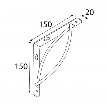 Wspornik ozdobny - stalowy - TRAMP