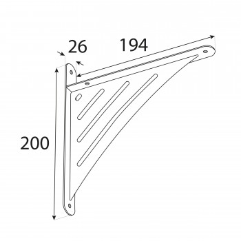 Wspornik ozdobny - ażurowy stalowy - WAT Velano - 2