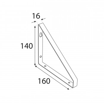 Wspornik do półki podpora czarna - WFB Domax Home - 2