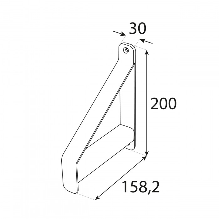 Wspornik do półki podpora czarna - WFC Domax Home - 2