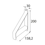 Wspornik do półki podpora czarna - WFC Domax Home - 2