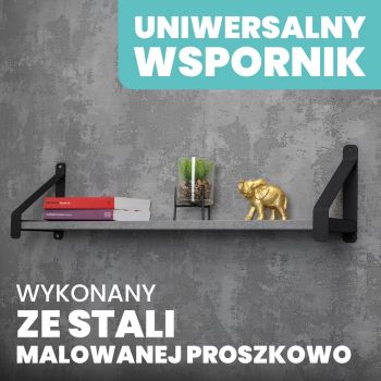 Wspornik do półki podpora czarna - WFC Domax Home - 4