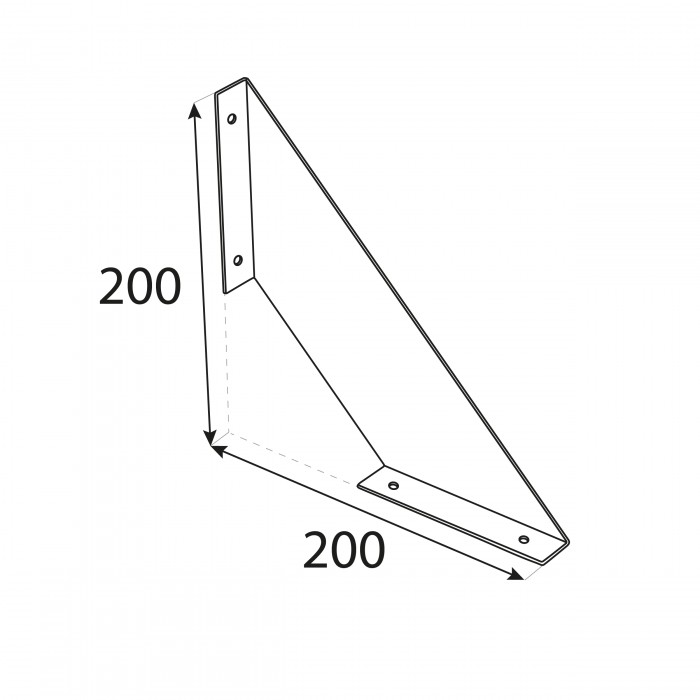 Wspornik do półki podpora czarna - WFD Domax Home - 2