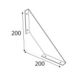 Wspornik do półki podpora czarna - WFD Domax Home - 2
