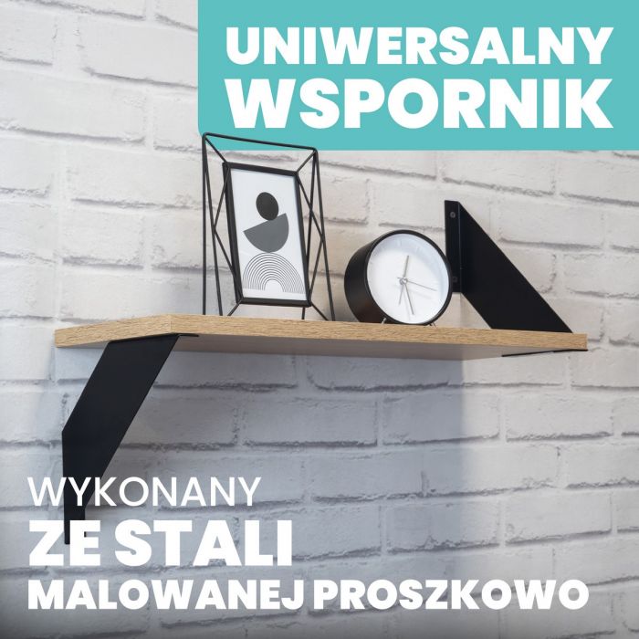 Wspornik do półki podpora czarna - WFD Domax Home - 5