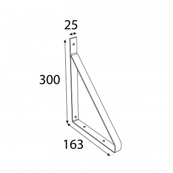 Wspornik do półki podpora czarna - WFE Domax Home - 2