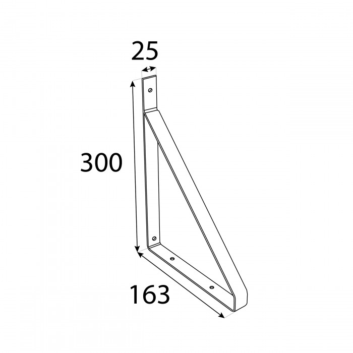 Wspornik do półki podpora czarna - WFE Domax Home - 2