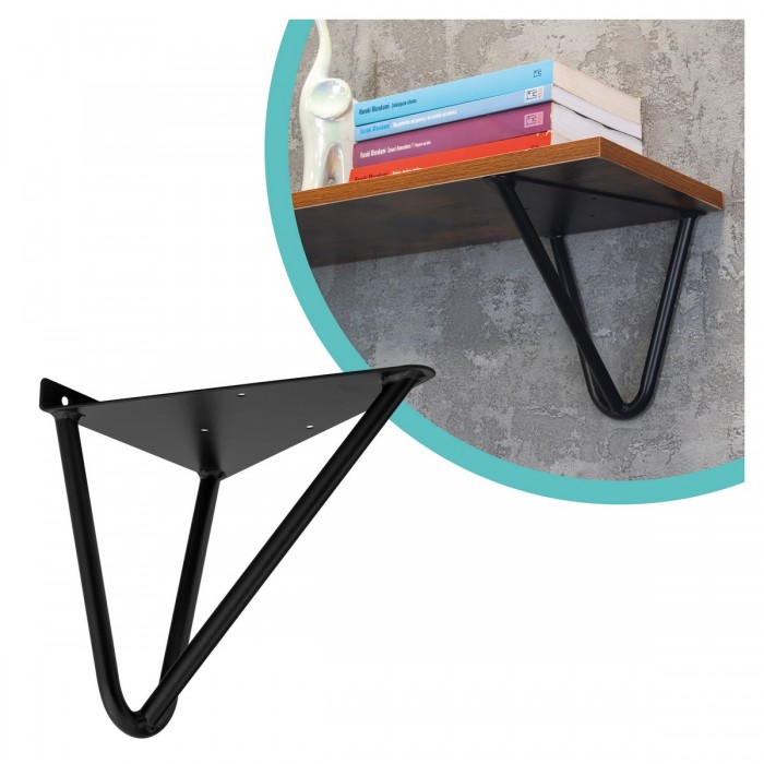 Wspornik do półki podpora czarna - WFG Domax Home - 1