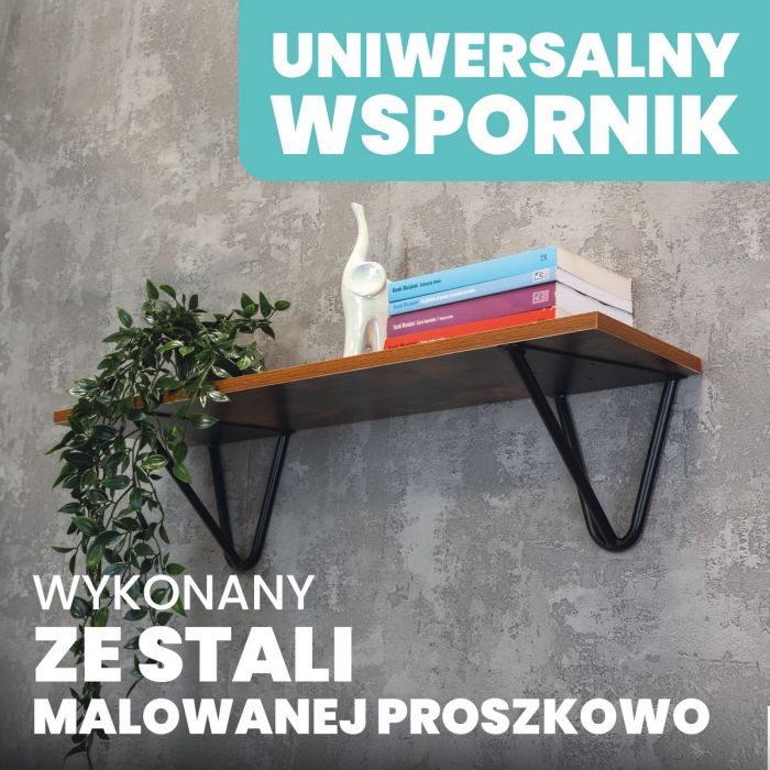 Wspornik do półki podpora czarna - WFG Domax Home - 4