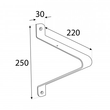 Wspornik do półki podpora czarna - WFV Domax Home - 2