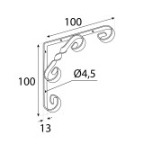 Wspornik ozdobny - ornamentowy stalowy - WO Velano - 2