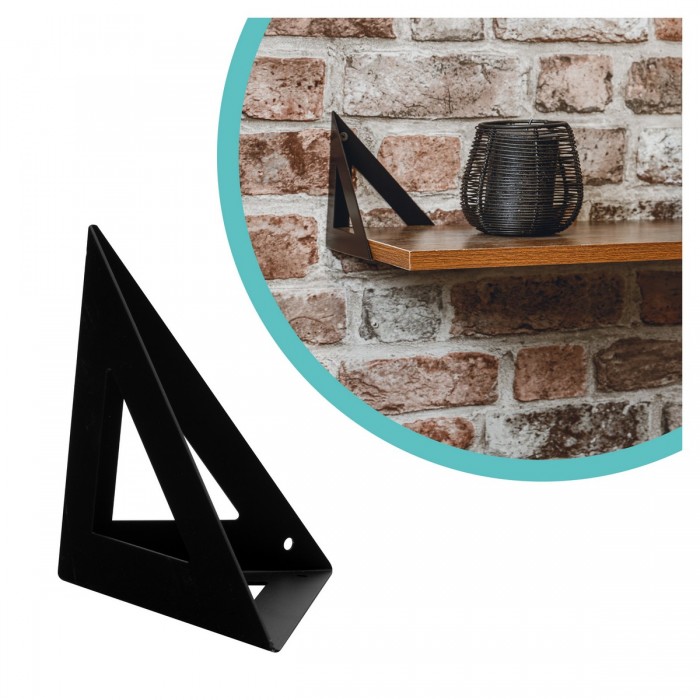 Wspornik półki LOFT czarny 120x120x120 - WOL 1 Velano - 1