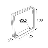 Wspornik półki LOFT czarny 125x108x20 - WOL 4 Velano - 2