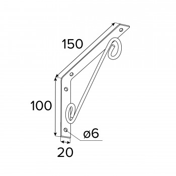 Wspornik ozdobny - ornamentowy stalowy - WOP Velano - 2