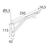 Wspornik techniczny WSA CHROM Velano - 2