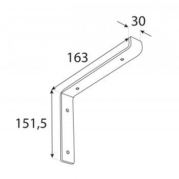 Wspornik do półki podpora czarna - WFL Domax Home - 2